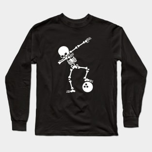 Dab skeleton dabbing bowling ball Long Sleeve T-Shirt